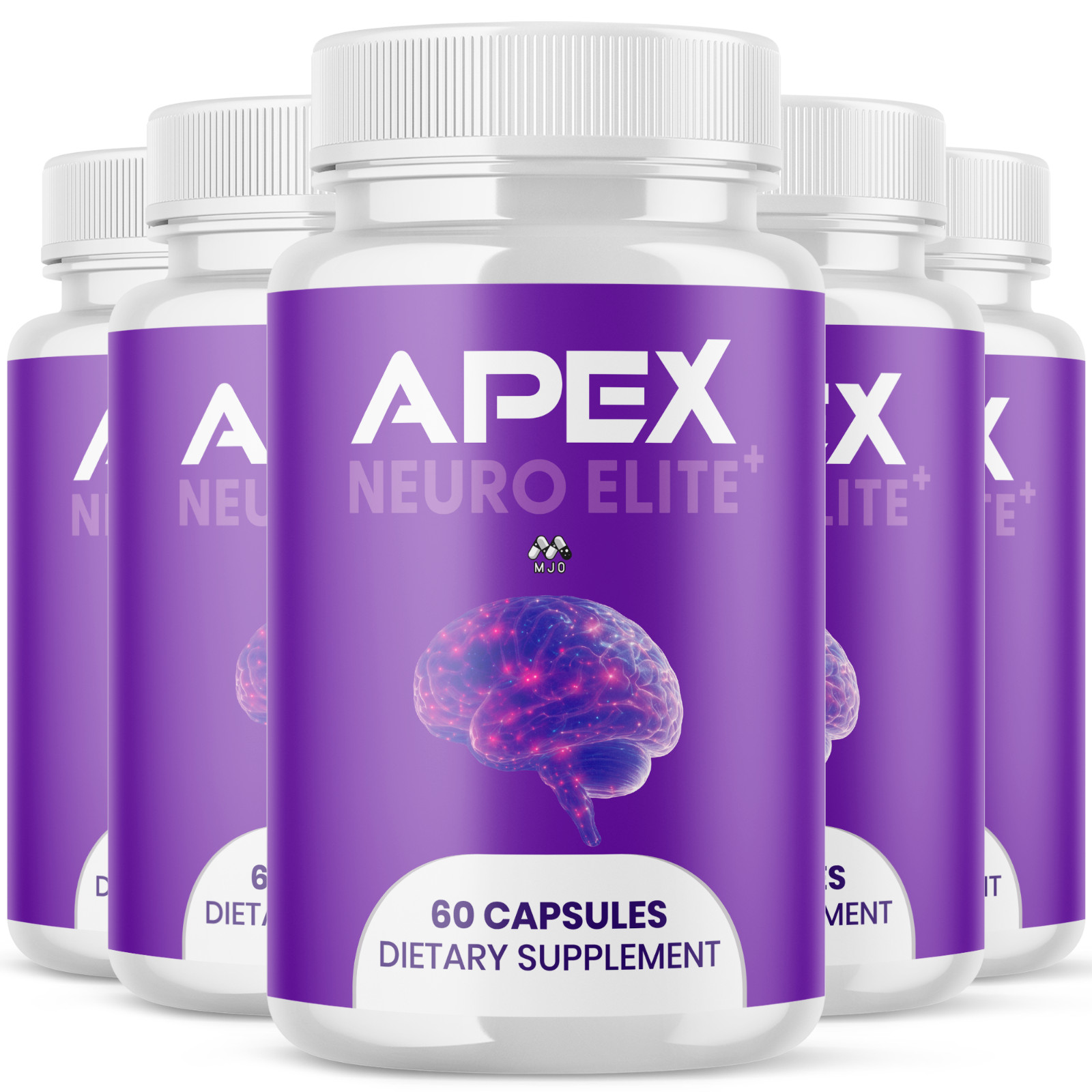 (5 Pack) Apex Neuro Elite Advanced Brain Health Support Supplement 300 Capsules
