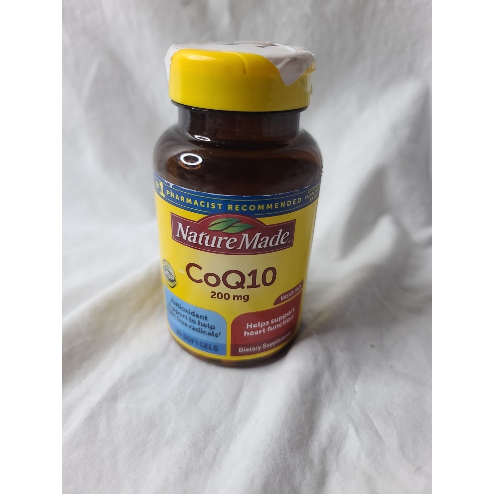 Nature Made – 553202 – CoQ10 Orange 200 mg – 80 Liquid Softgels –