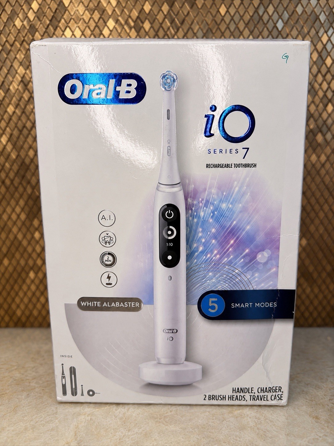 Oral-B iO Series 7L Electric Toothbrush White Alabaster Bluetooth 5 Modes NEW