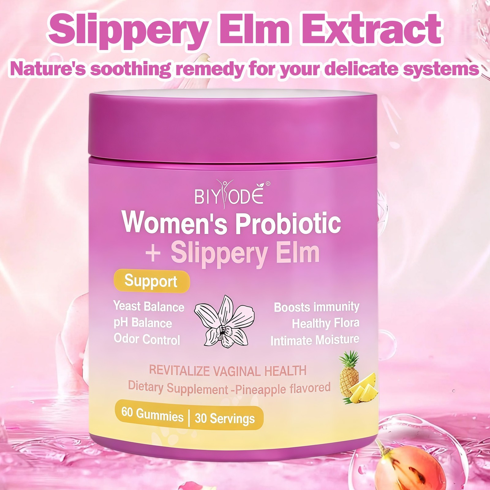 Probiotic 60 Gummies – Women’s Health, Vaginal Health, Balances Vaginal PHO