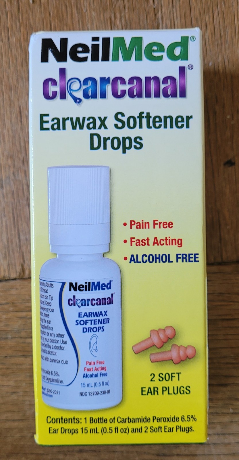 NeilMed Clear Canal Ear Wax Softener Removal Drops + Ear Plugs – Exp MAY 2027