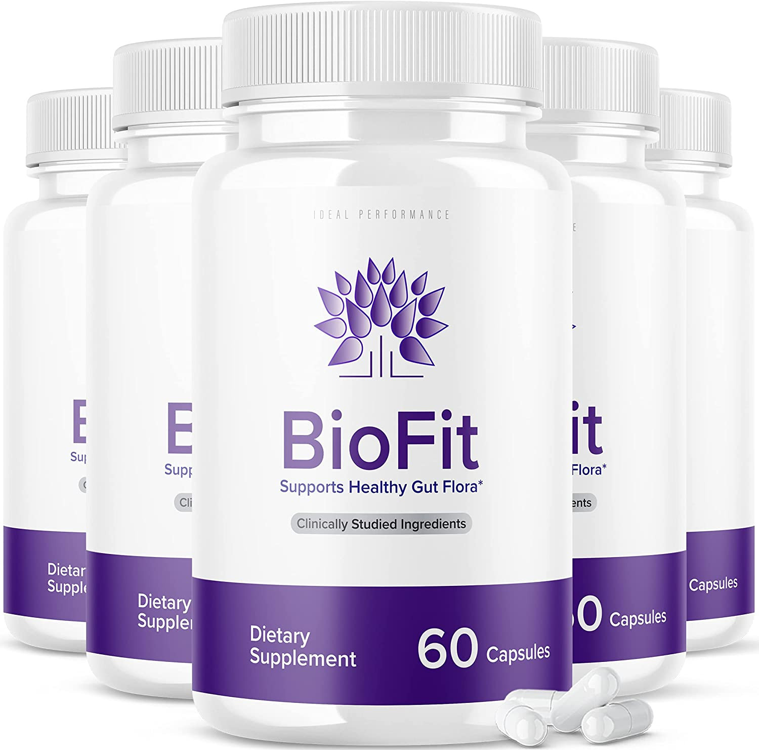 (5 Pack) Biofit Probiotic Pills Bio Fit Supplement (300 Capsules)