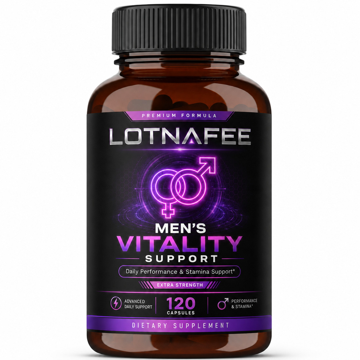 LOTNAFEE Male Sexual Enhancement Supplement Maca Ashwagandha 120 Capsules