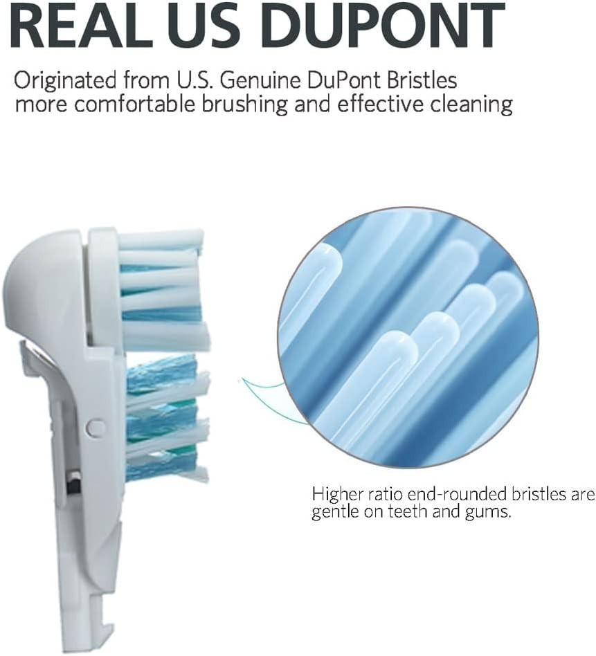 Sensitive Replacement Toothbrush Heads Compatible with Oral-B Cross Action Power