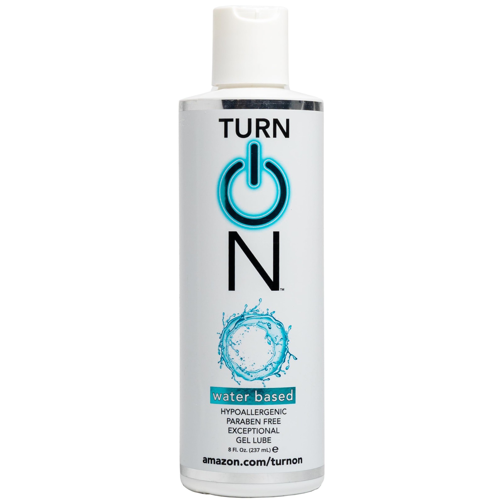 Turn on Water Based Sex Lube 8 Ounce Premium Personal Lubricant Long Lasting Gel