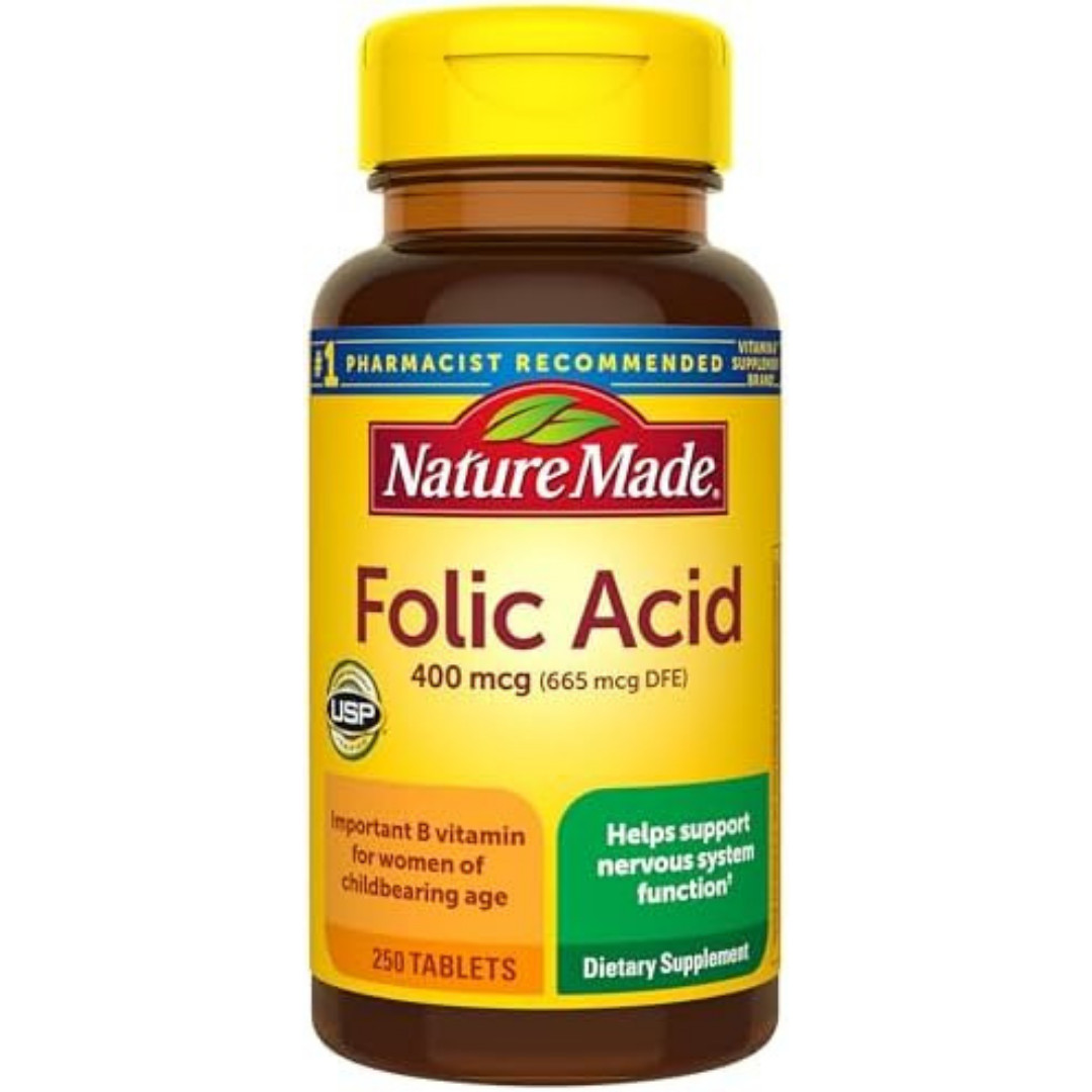 Nature Made Folic Acid 400 mcg (665 mcg Dfe) 250 Tabs