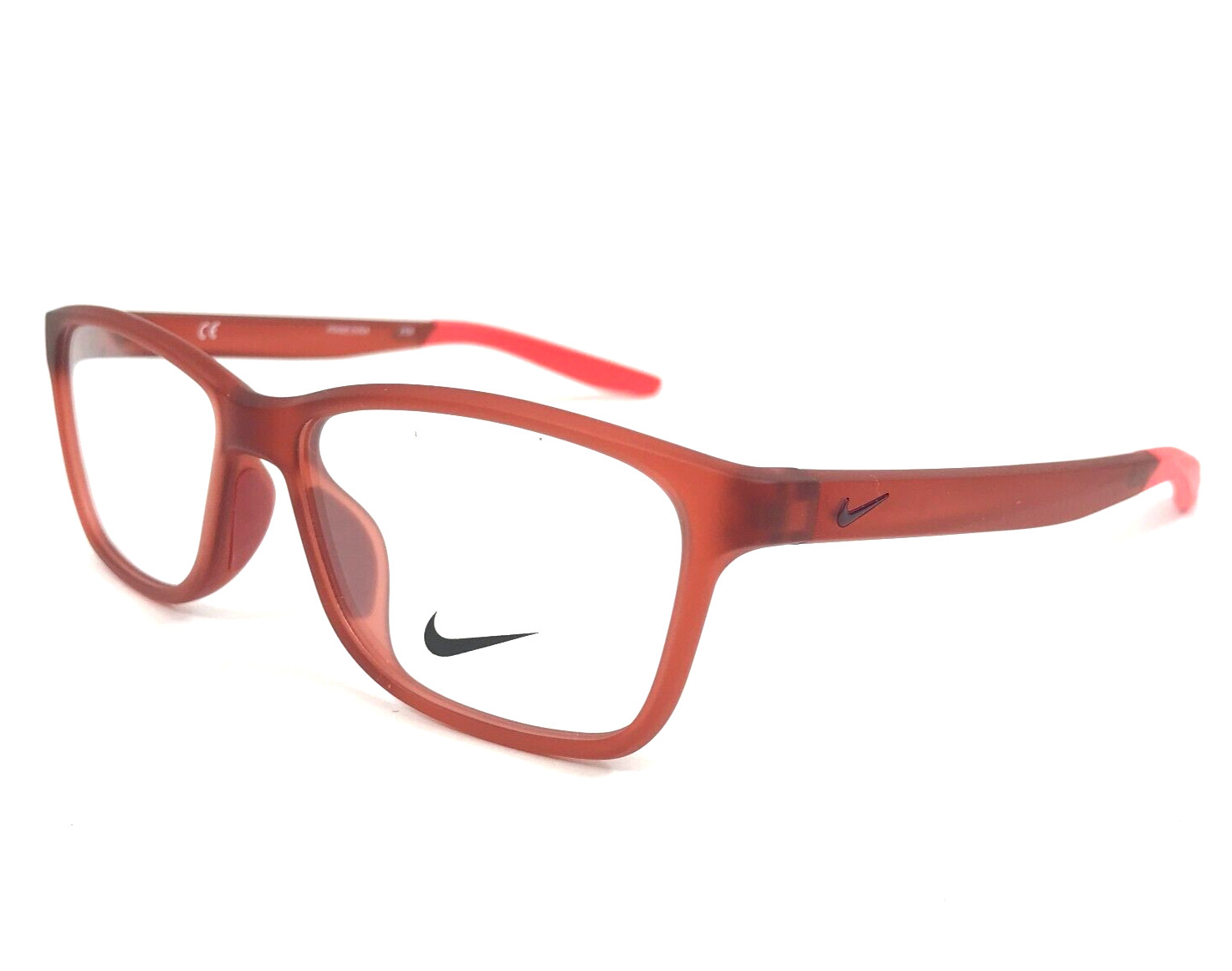 Nike Small Eyeglasses Frames 5048 600 Matte Cinnabar Square Full Rim 49-13-130