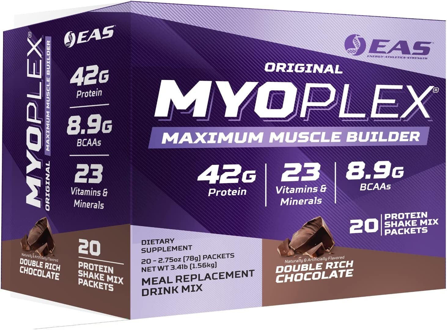 EAS Original Myoplex High Protein Meal Replacement 20 Individual Packs 6 Flavors