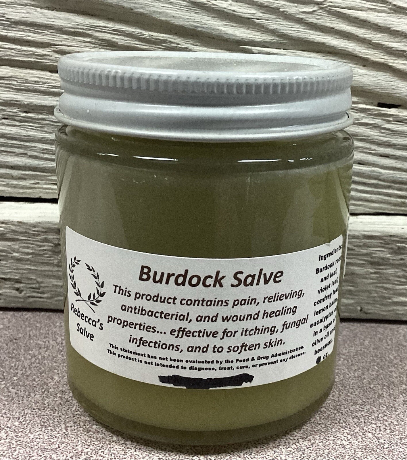 Mush Homemade Burdock Salve / Ointment / 1 Oz & 4 Oz Jar