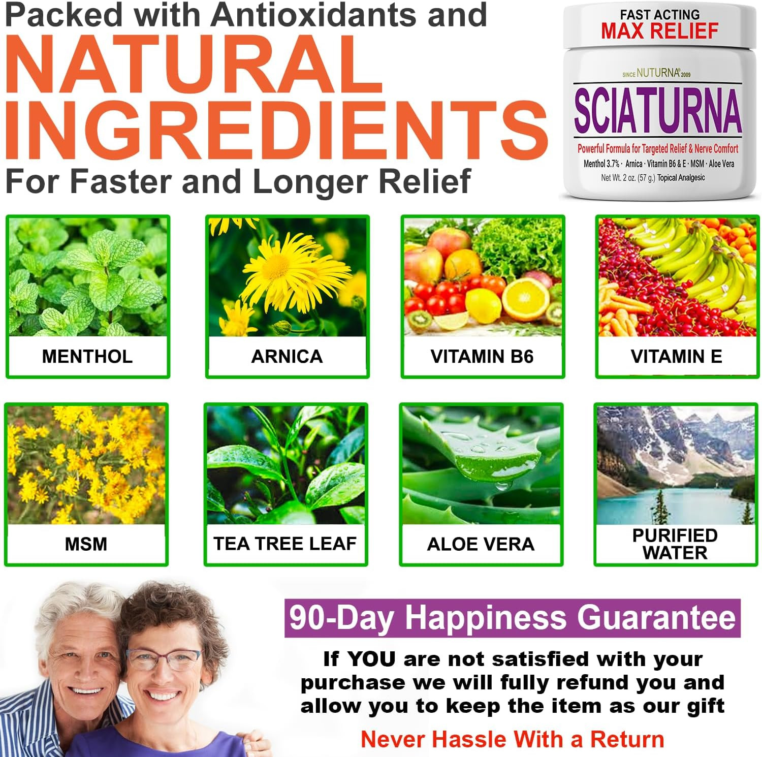 Sciatica Nerve Cream – Maximum Strength Comfort Cream for Feet, Hands, Legs, Toe