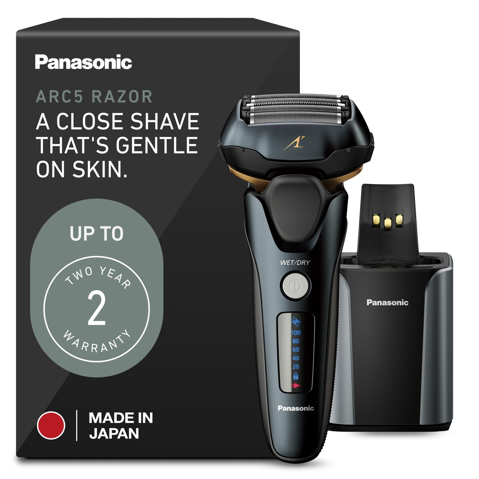 Panasonic Electric Razor ARC5 ES-LV97-K 2 Piece Set Black Wet Dry Cordless