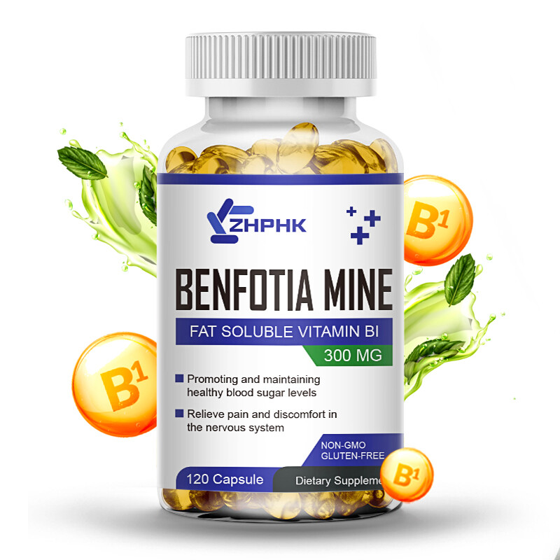 Benfotiamine 300mg 120 Capsules Fat Soluble Thiamine Vitamin B1 Vegan Supplement