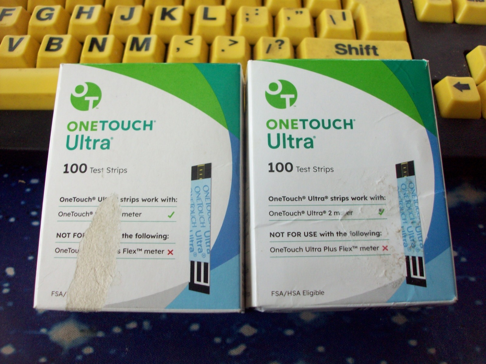 100 ONE TOUCH ULTRA TEST STRIPS 1 BOX OF 100, EXP 8-31-2026, DINGED SEALED BOX