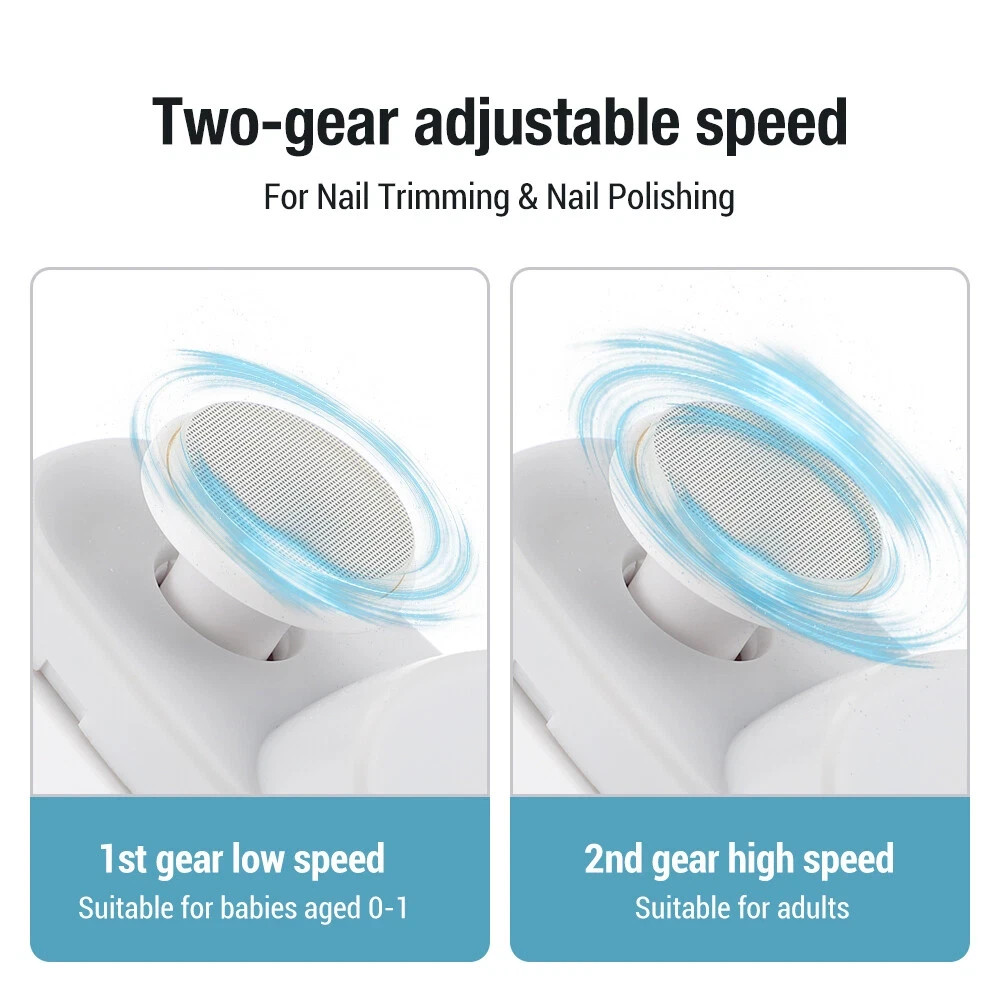 Electric Nail Grinder Automatic LED Light Trimmer Toe Cutter USB Rechargeable