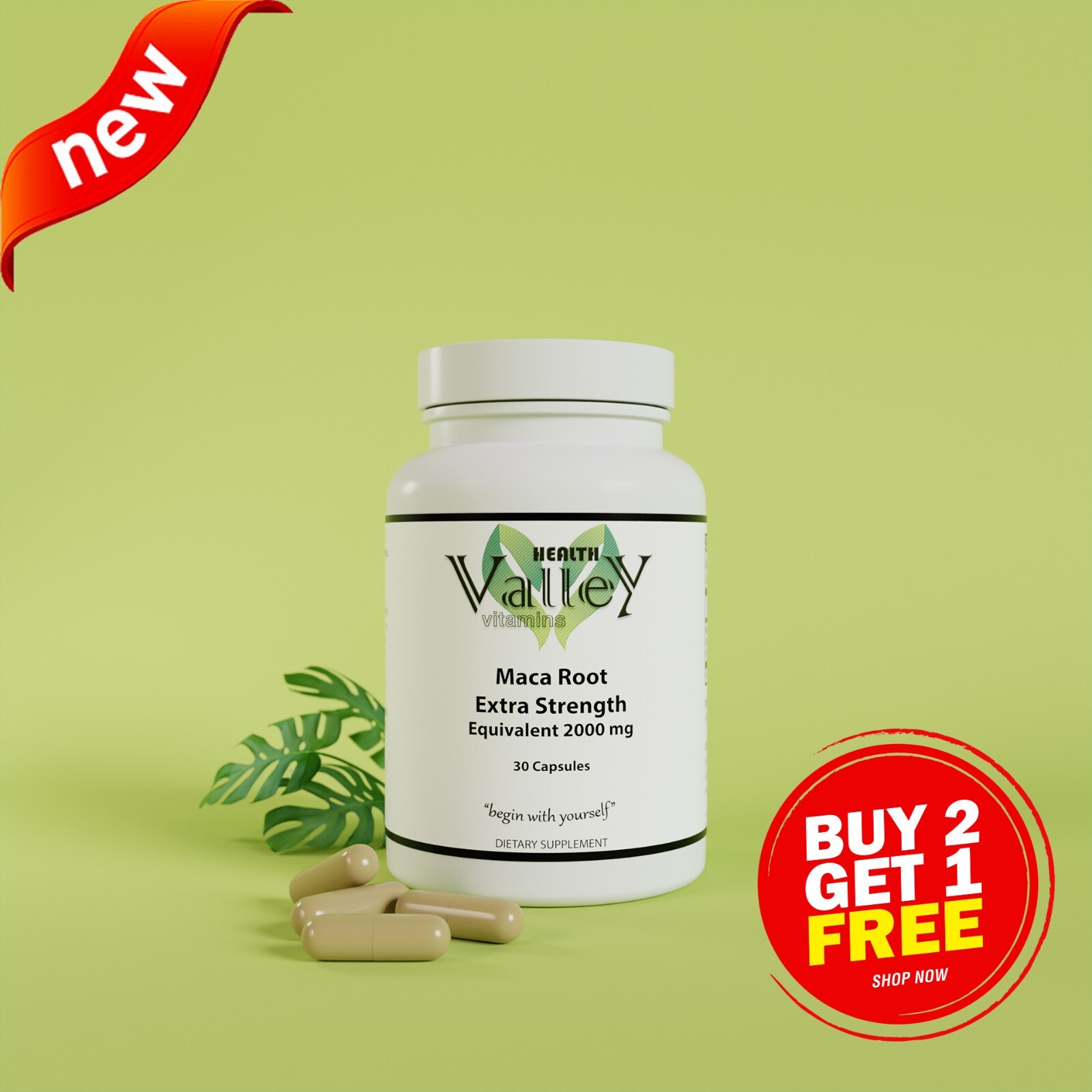 Maca Root Extract 2000mg Enhance Sexual Health, High Potency,
