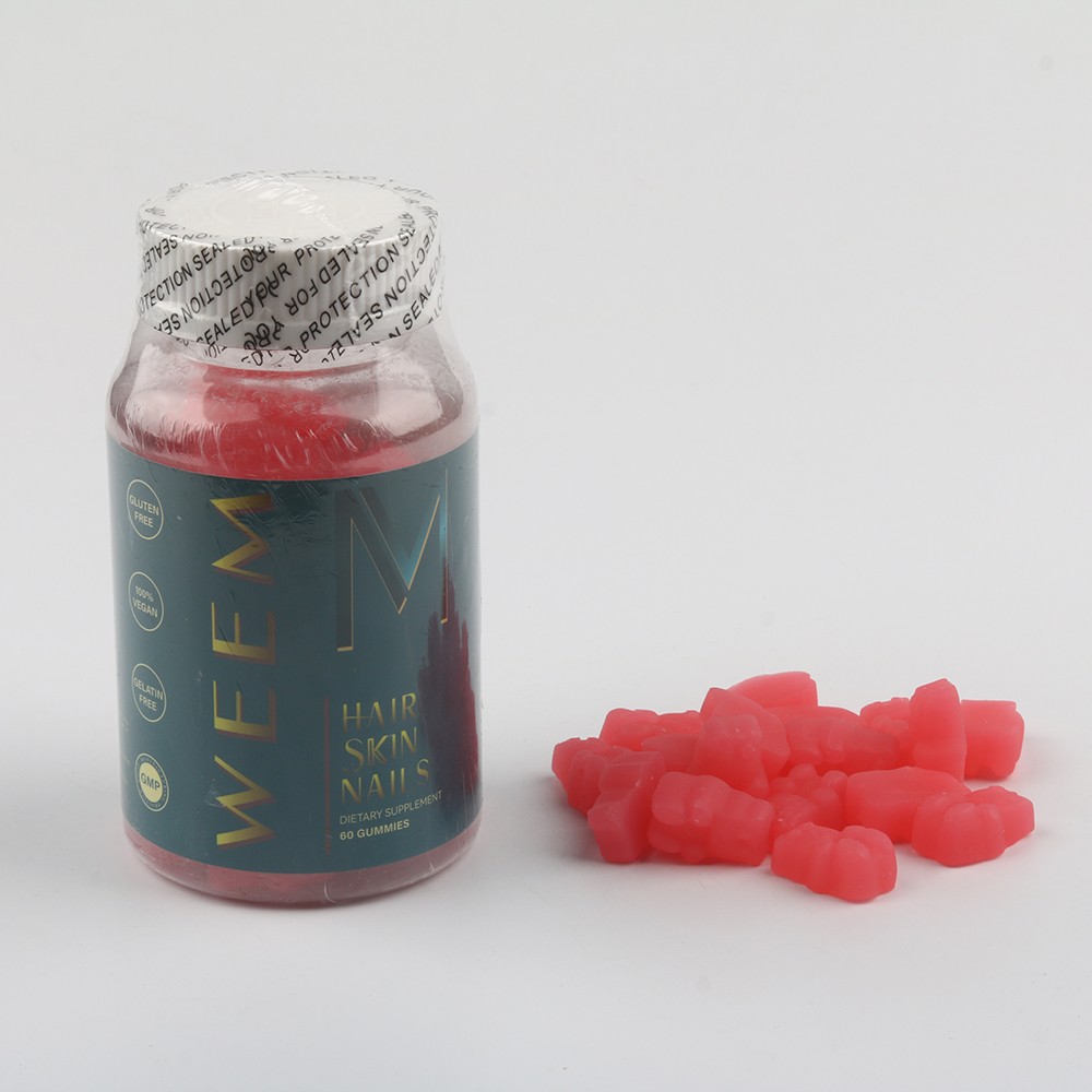 WEEM Hair Hair Healthy Nails Gummies Skin Supports 1-3 Vegan Biotin and Pack