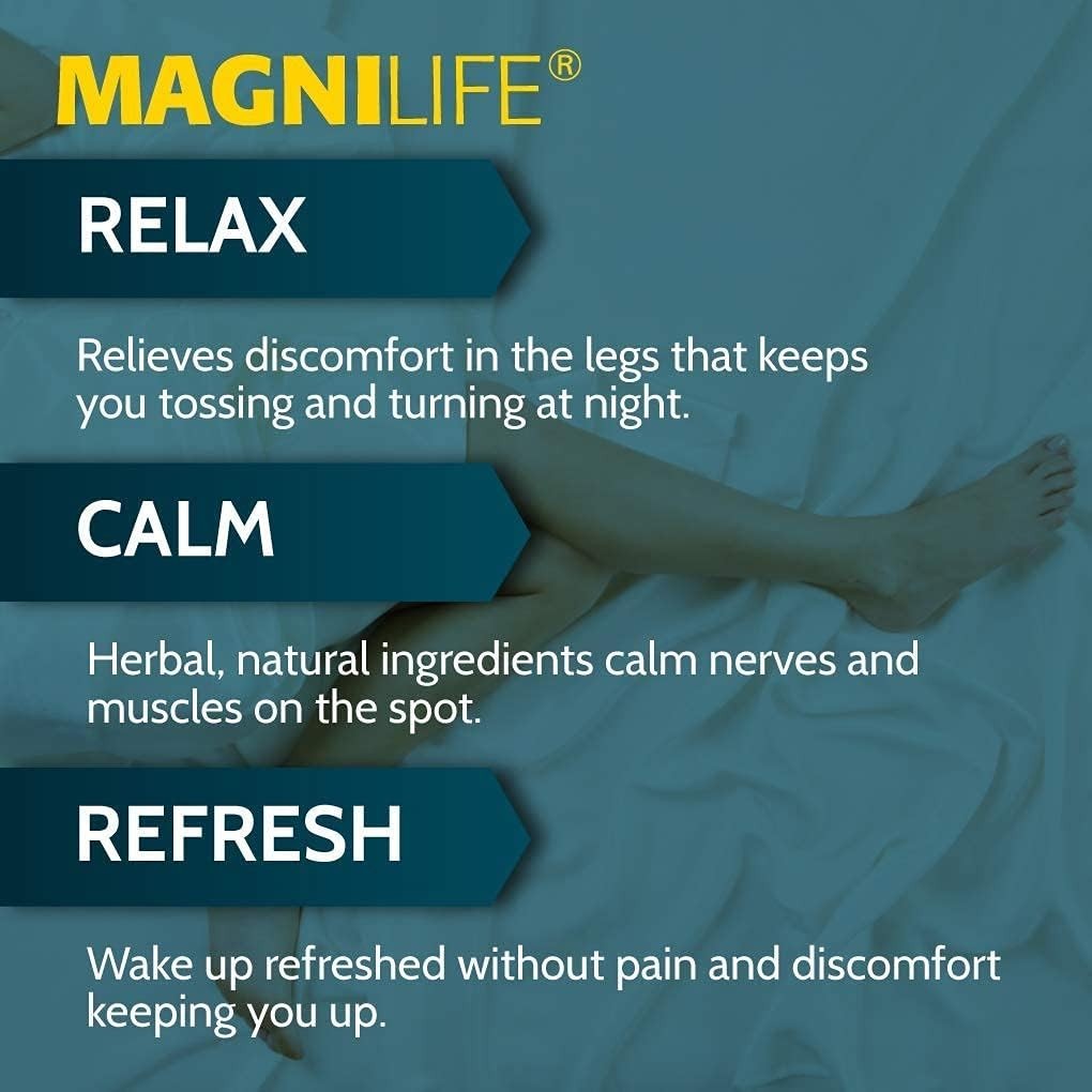 MagniLife Relaxing Leg Cream 4 oz – Restless Legs Relief w/ Lavender & Magnesium