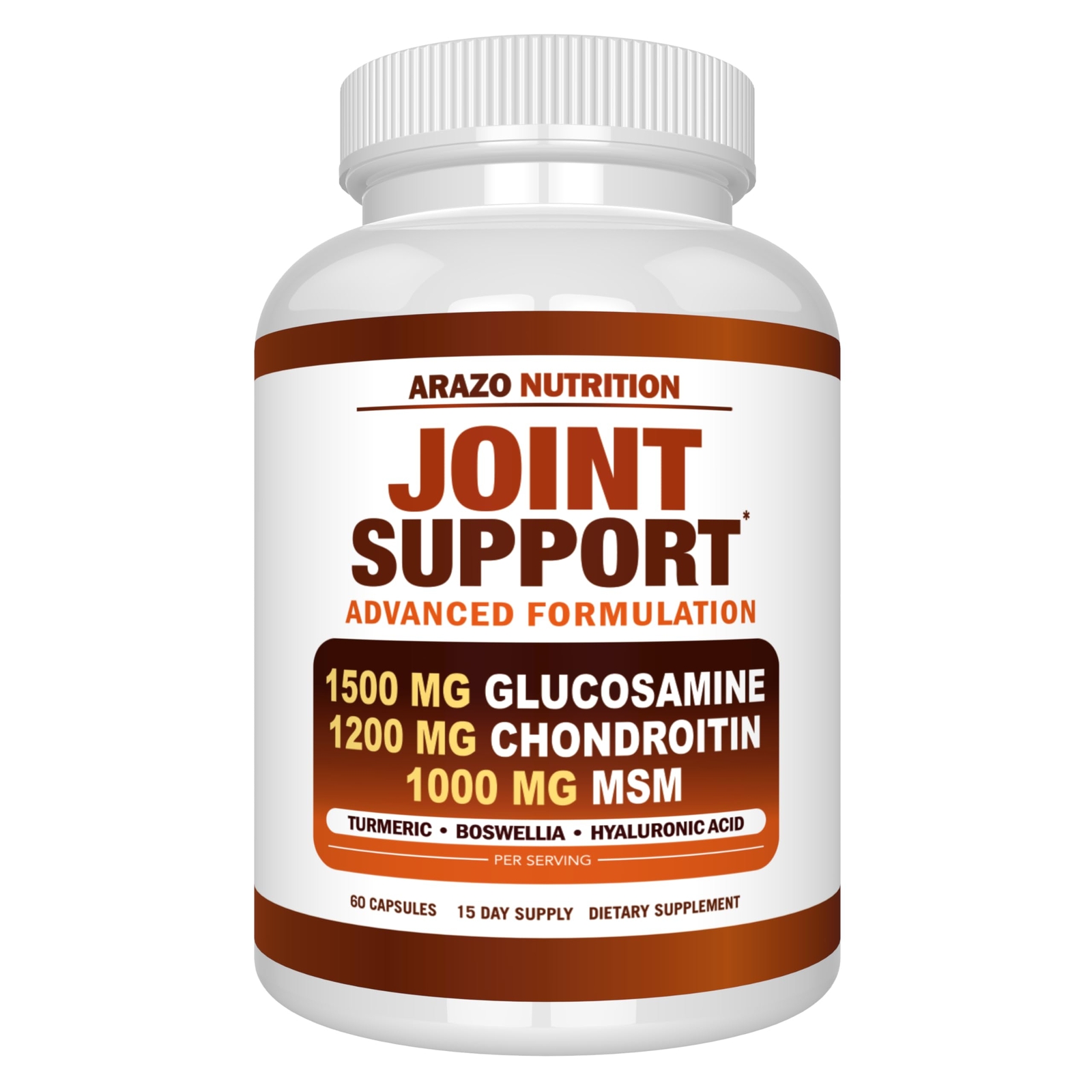 Arazo Nutrition Glucosamine Chondroitin Turmeric Msm Boswellia – Joint Suppor…
