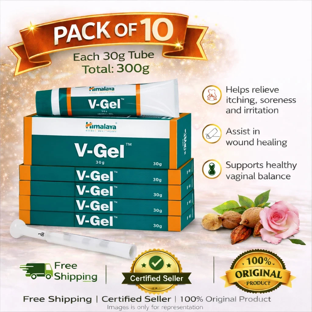 Himalaya V-Gel 30g x10 Herbal Women Intimate Wellness Support free shipping