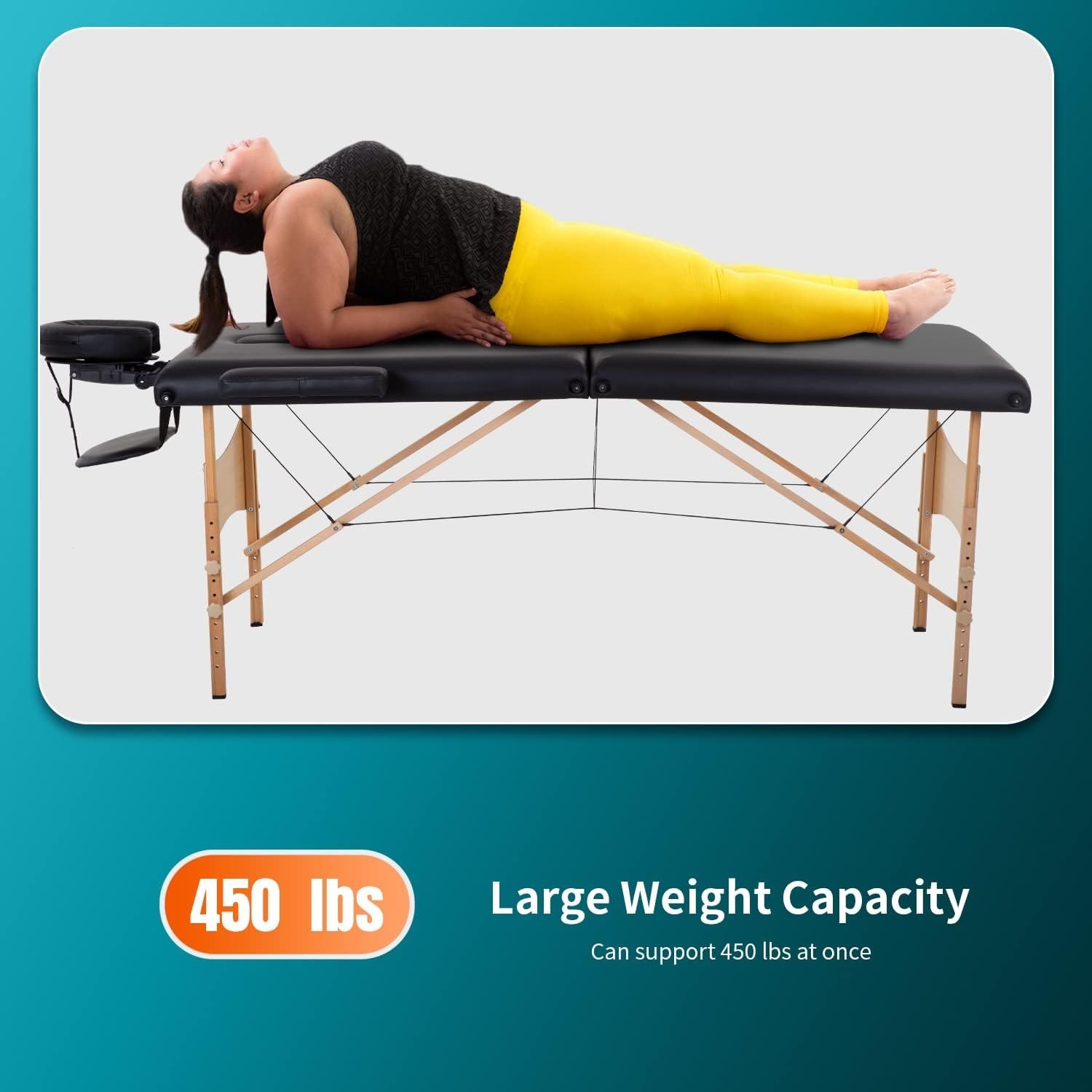 Portable 28-Inch Wide Adjustable Height Massage Table with Accessories