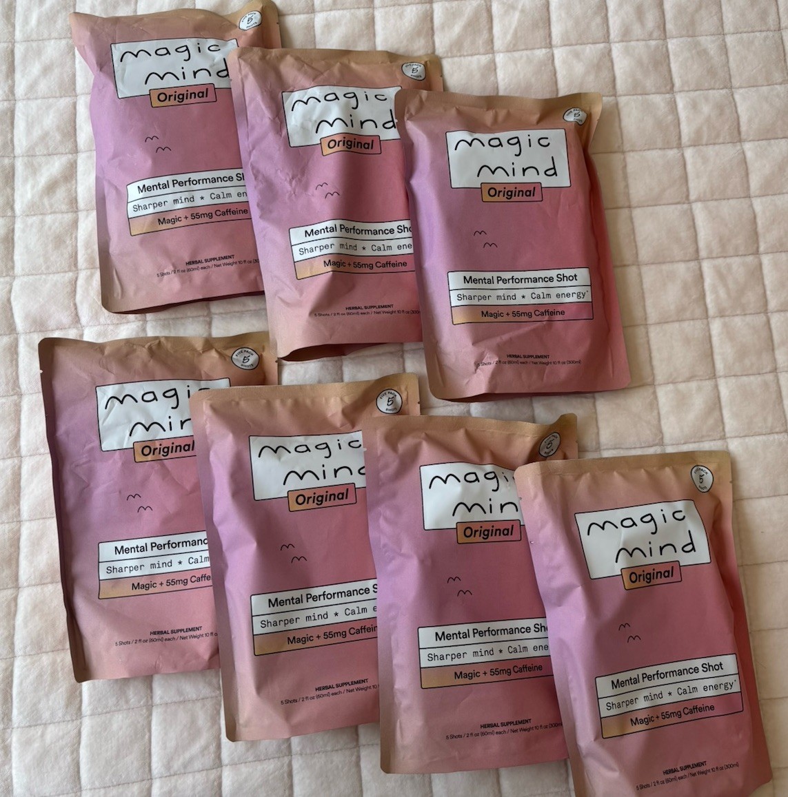 Magic Mind Original Shots, 7 Packages Of 2oz bottles (5-Pack) = 35 Shots Total
