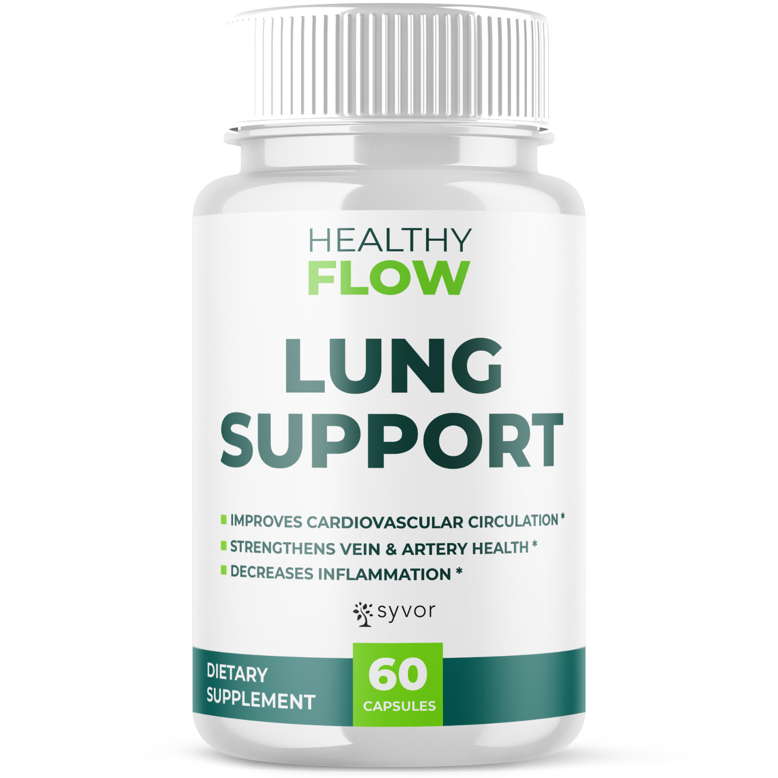 (1 Pack) Healthy Flow Lung Support Advanced Vitamin Max Supplement 60 Capsules