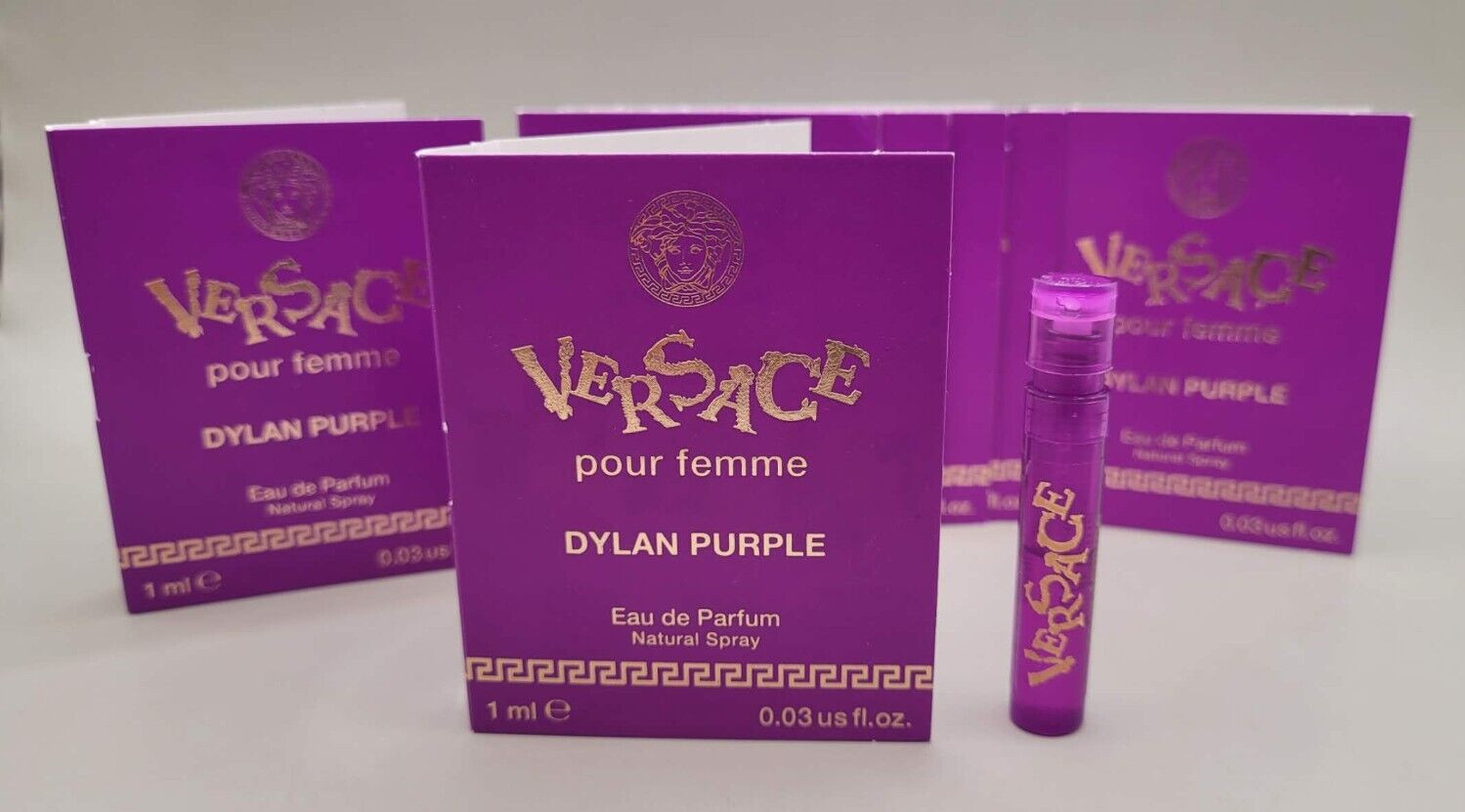 10 X DYLAN PURPLE by VERSACE POUR FEMME EDP SAMPLE SPRAY 0.03OZ/1ML*10