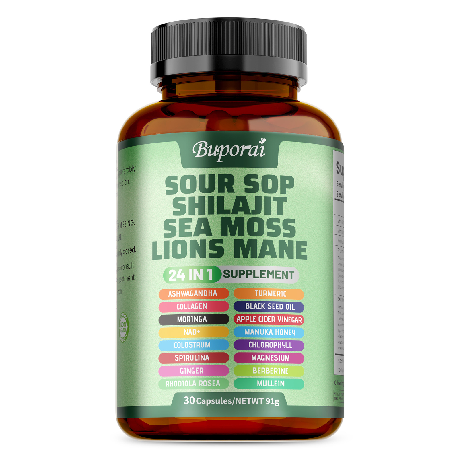Soursop Shilajit Sea Moss Lion’s Mane – Energy, Brain Boost, Immune Support