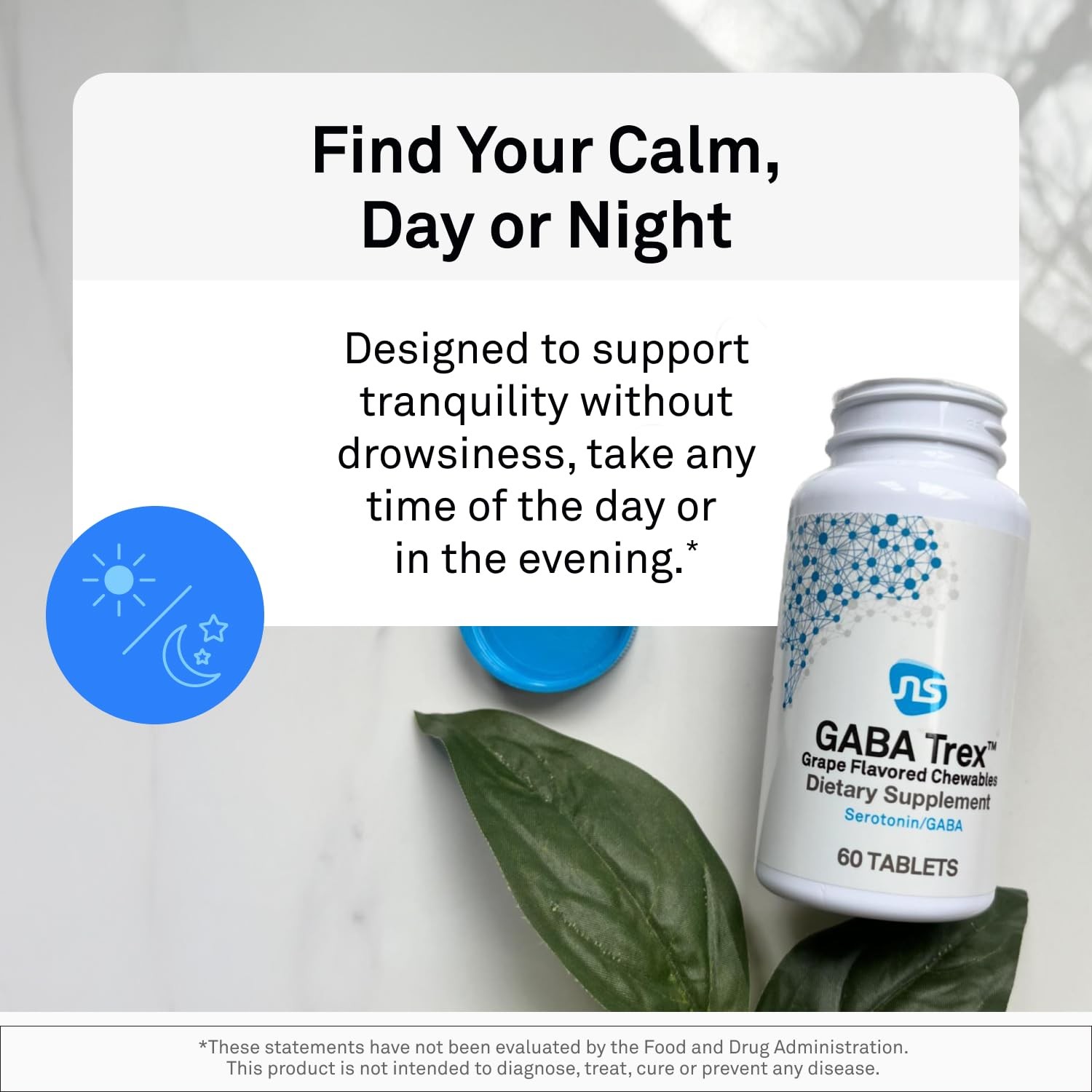Neuroscience GABA Trex – Chewable GABA & L-Theanine Supplement and Calm Aid f…