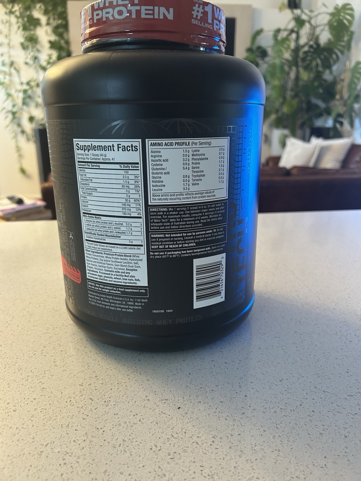 MuscleTech Nitro-Tech Whey Protein, Vanilla Cream, 4 lb, 30g Protein