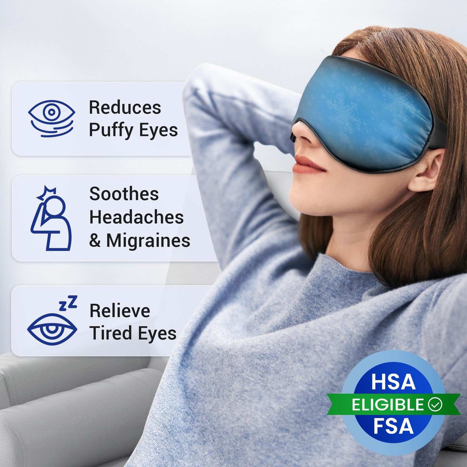 Cooling Eye Mask for Dark Circles Puffiness Fsa Eligible Items Hsa, Cold Com…