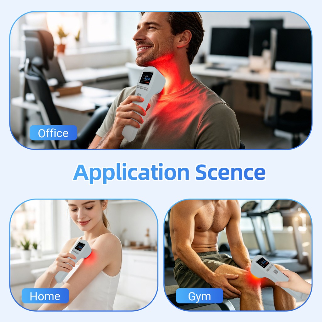 880mW Cold Laser Therapy for Back Pain Relief Red Light & Infrared 650nm+808nm
