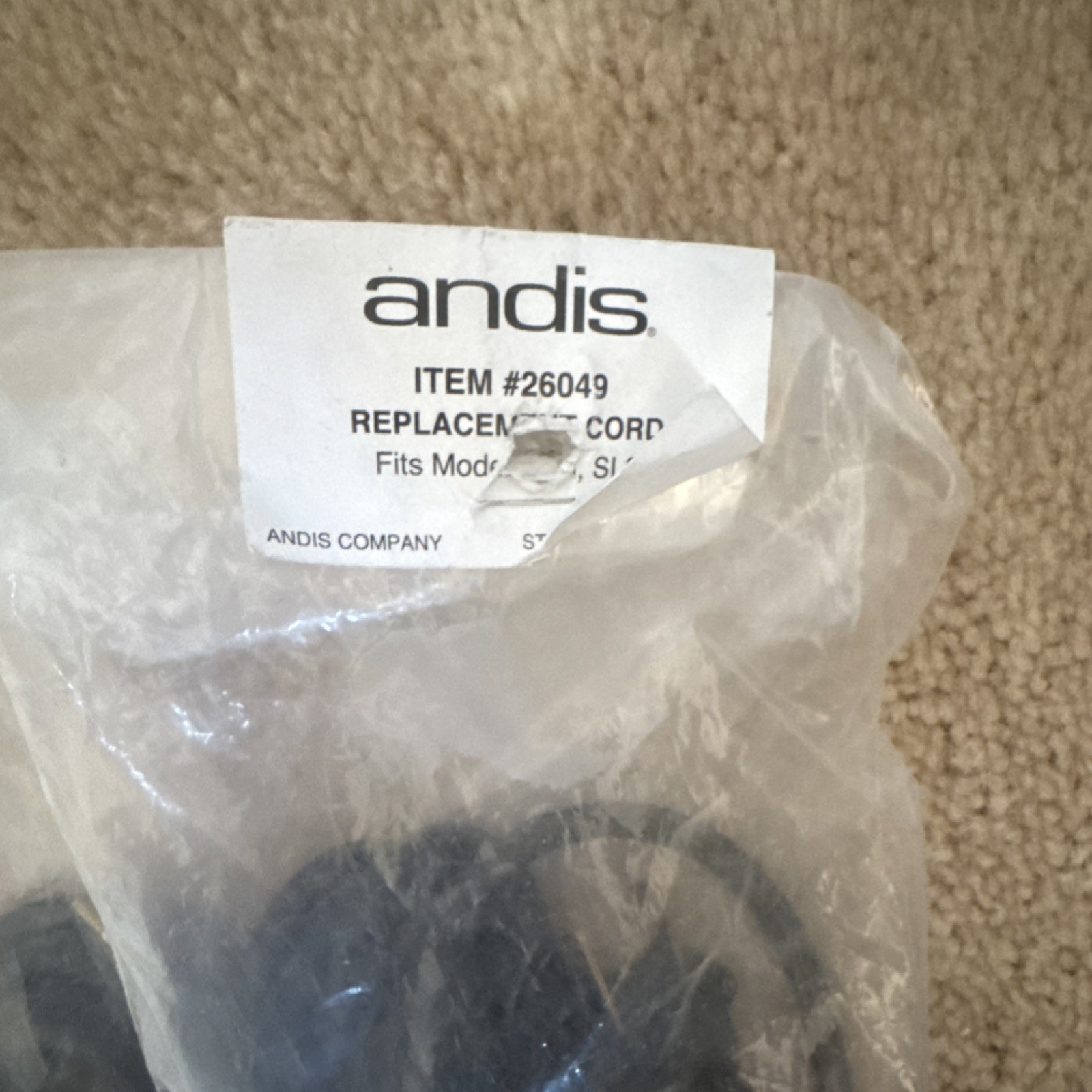 Andis Replacement Cord, Black, Corded Electric, Unisex, MPN 26049 set of 3