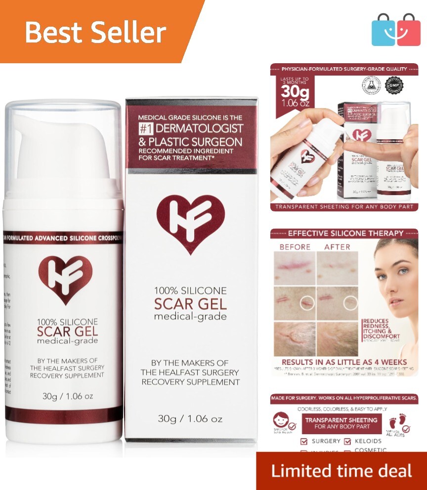Physician-Formulated Silicone Scar Gel for Effective Scar Reduction – 2.08 oz