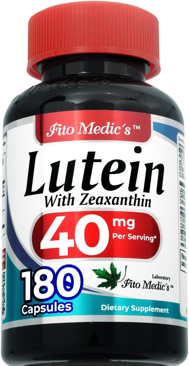 Dry Eye Supplement Lutein |180 Capsules |40 mg| Lutein 40mg | Lutein and zeaxant