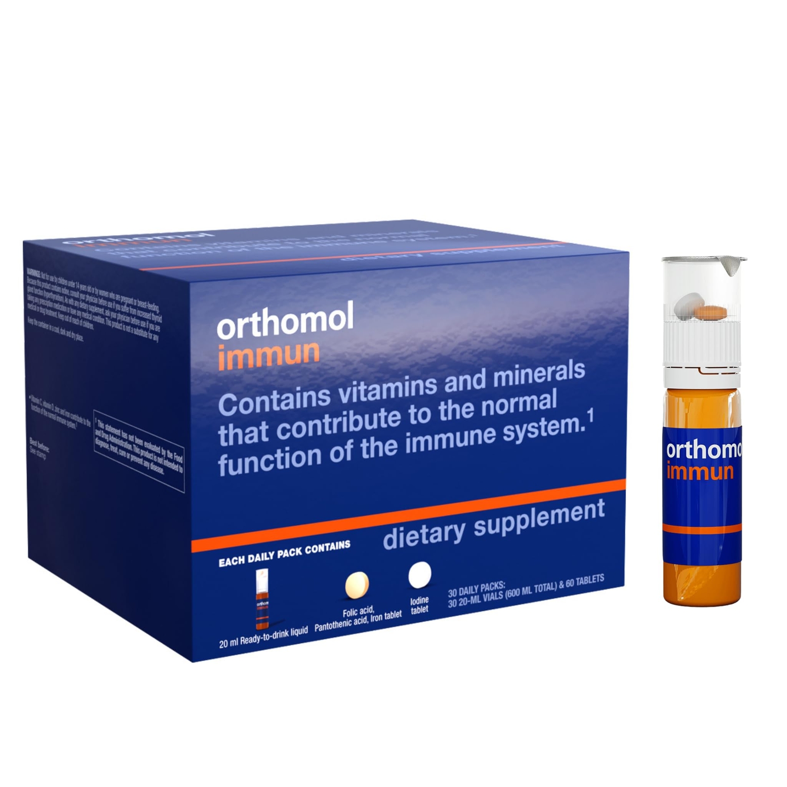 Orthomol Immun Vial Immune Support SupplementCapsule 30-Day Supply Vitamins A…