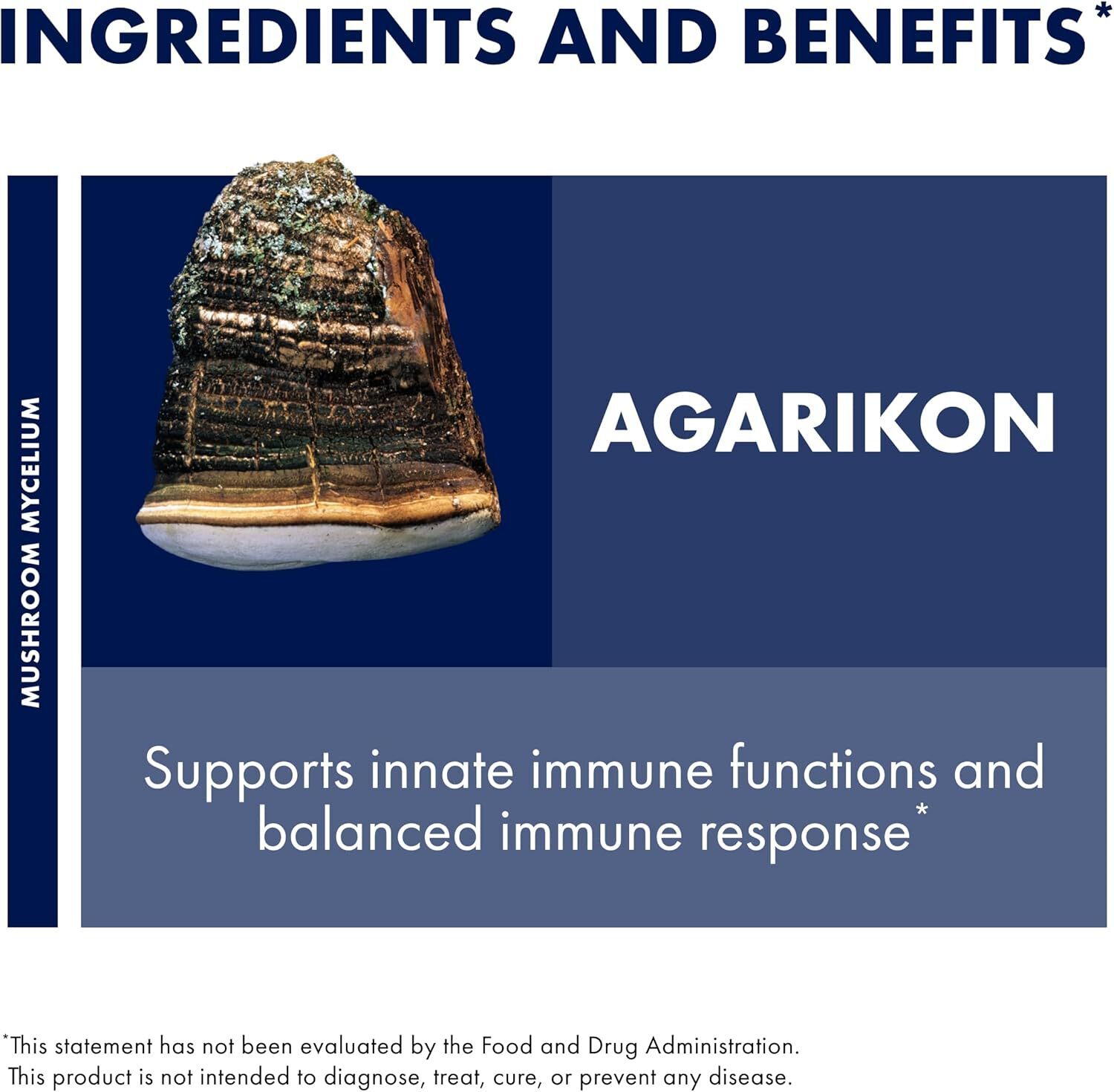 Host Defense Agarikon Capsules – Immune System Support Supplement – Mushroom Sup