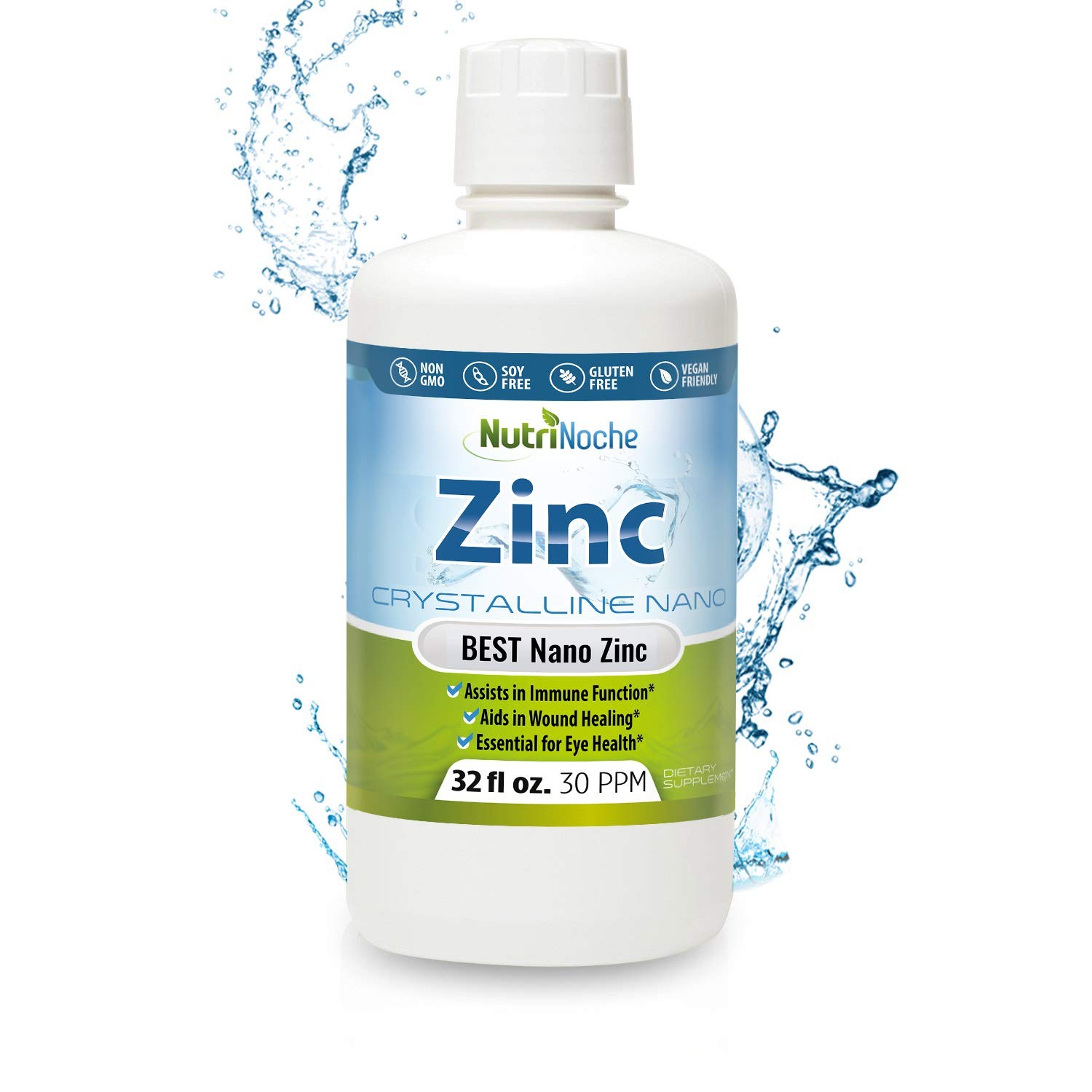 Liquid Zinc Supplement by Nutrinoche Organic Liquid Drops – Ionic Zinc and Pi…