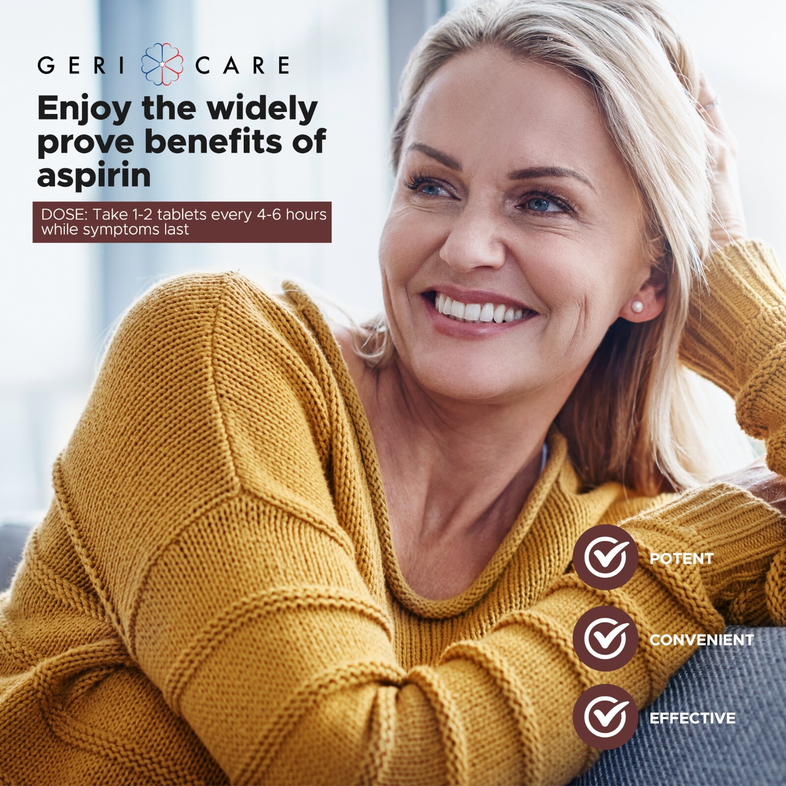 Geri-Care, Aspirin Tablets 325mg by Geri-Care, 1000 Count