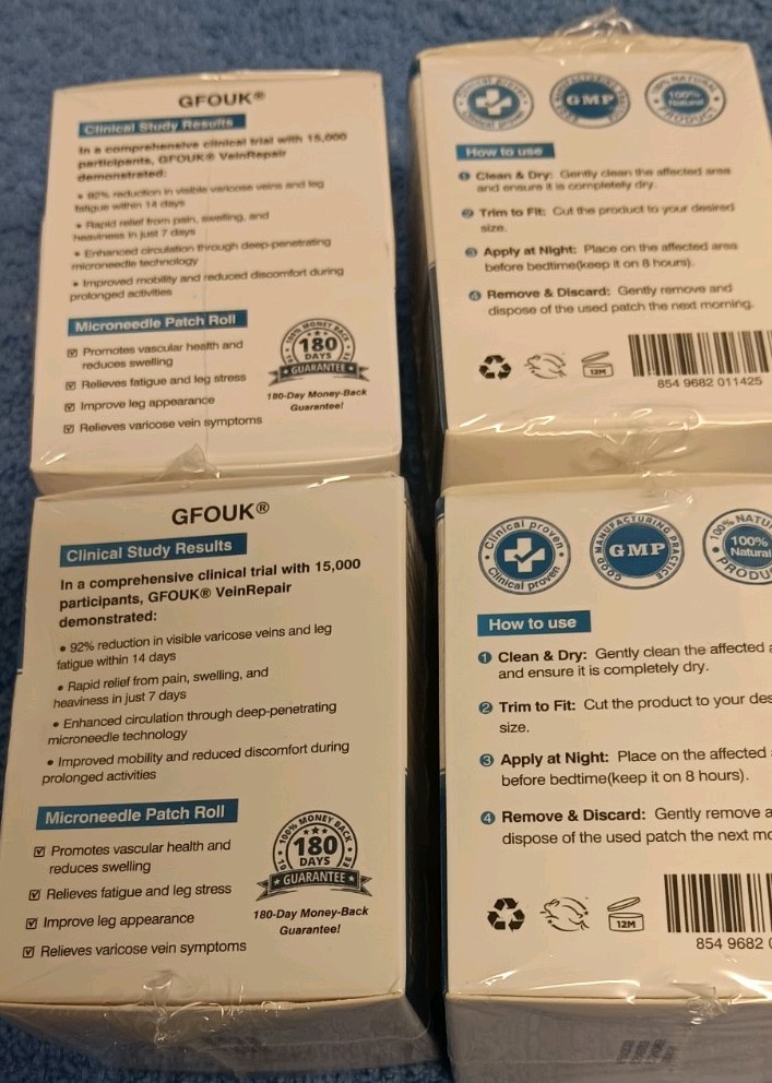 4 GFOUK Vein Repair Microneedle Patch Roll