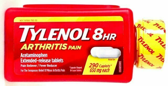 Tylenol Arthritis Acetaminophen 650mg 8 Hour Extended Release 290 Caplets 10/27