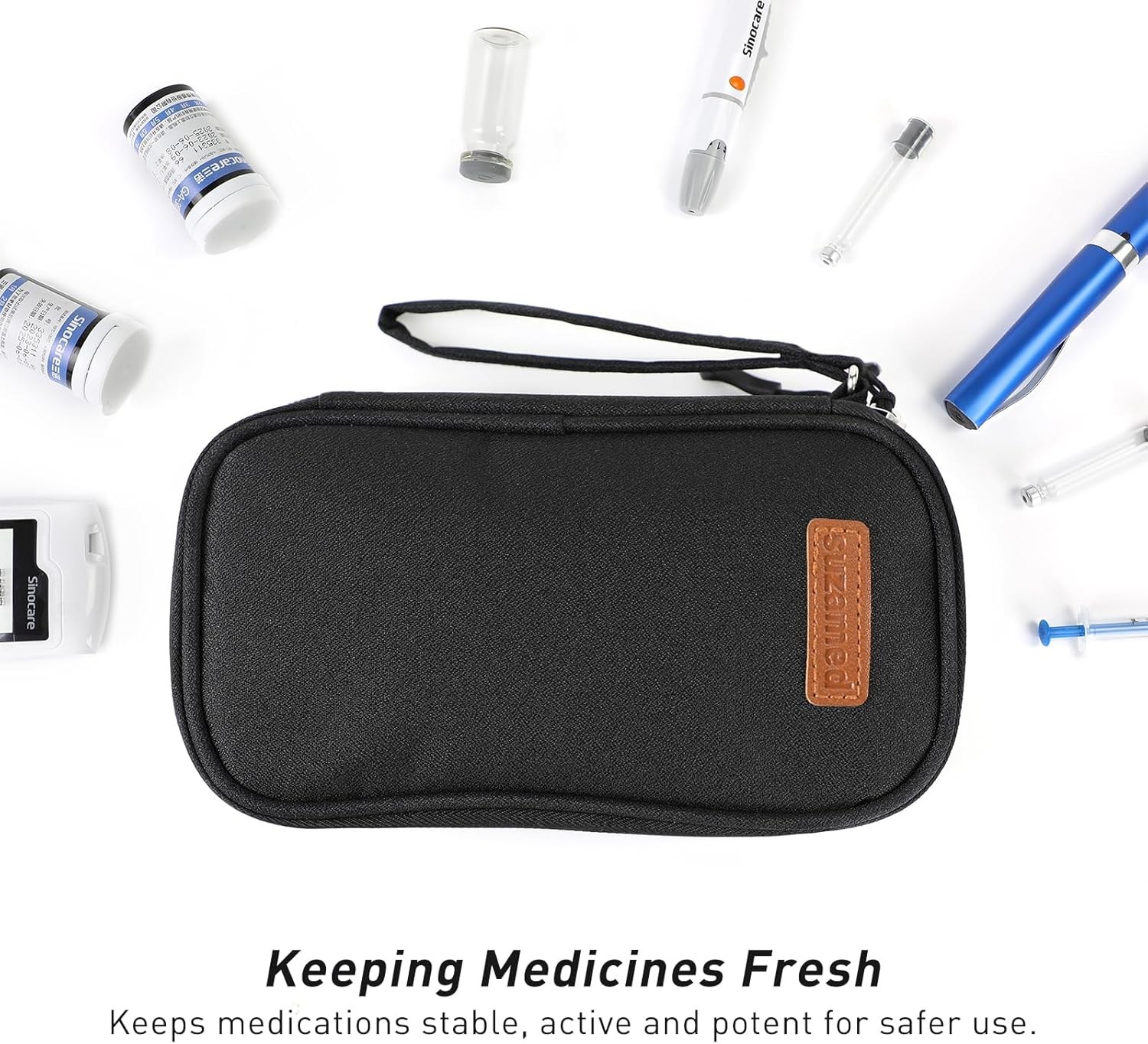 Insulin Cooler Travel Case | Double Layer TSA Approved Case with 2 Ice Packs