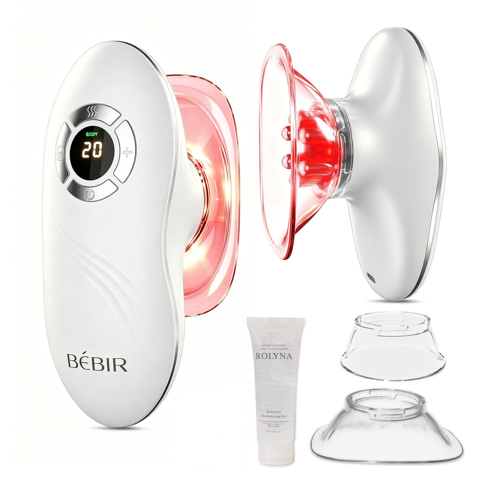 BEBIR Electric Cupping & Gua Sha Massager, 3-in-1 Cellulite Remover for White