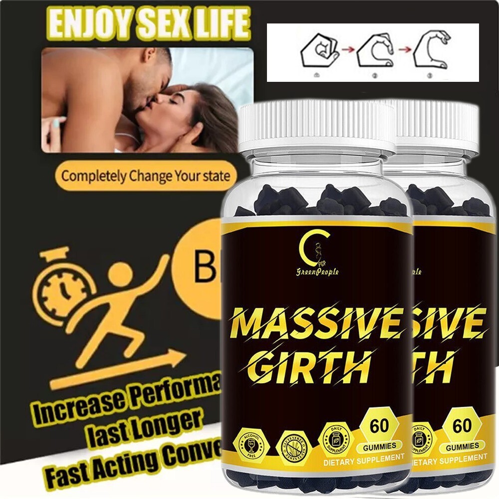 GPGP Massive Girth Gummies, Grow Naturally Enlarge Male Enhancing Supplement