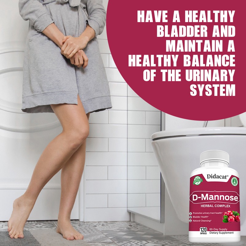 D Mannose Capsules Urinary Tract Cleanse Promotes Bladder Health 120 Pills