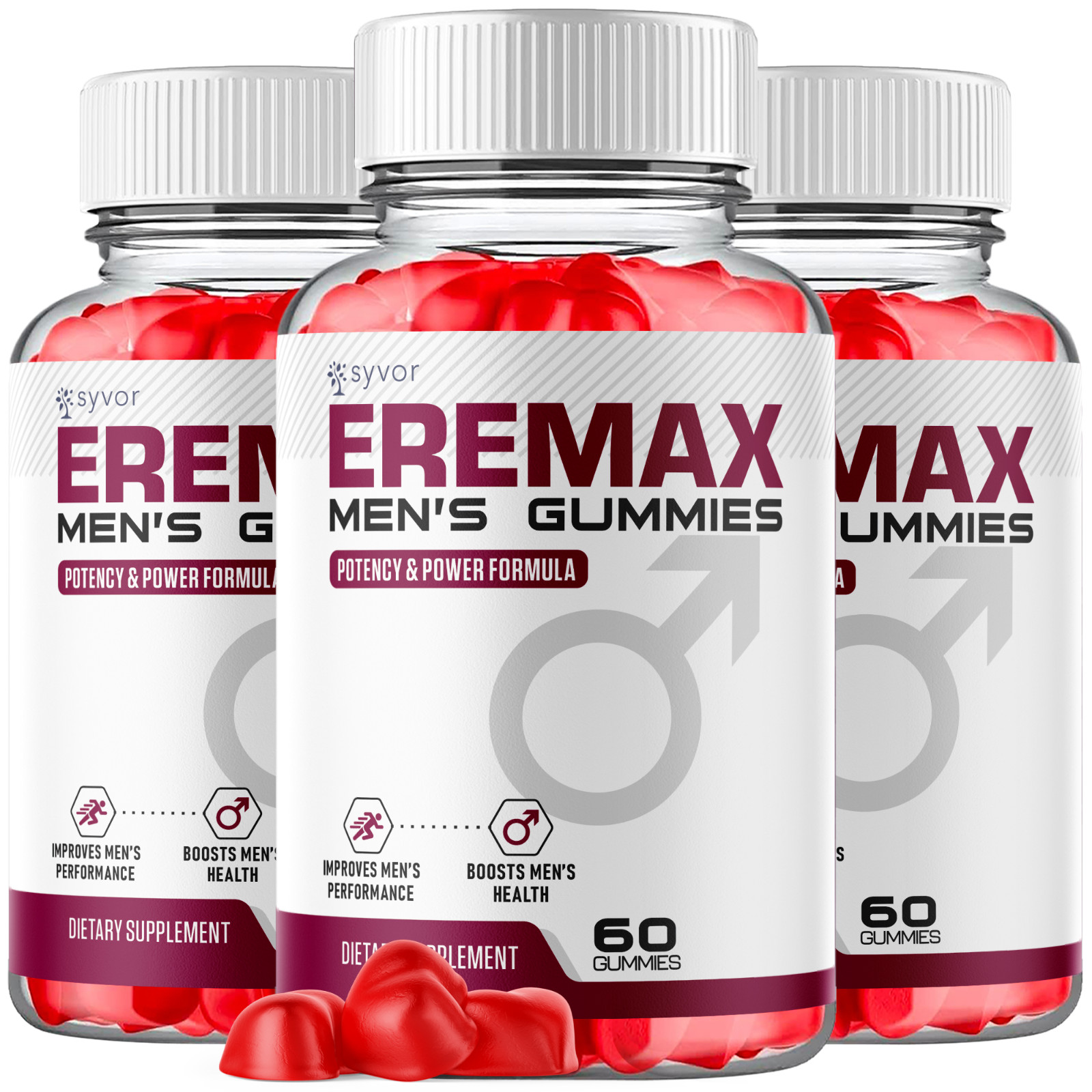 (3 Pack) Eremax Gummys Advanced Male Support Formula Ere Max Vitamin 180 Gummies