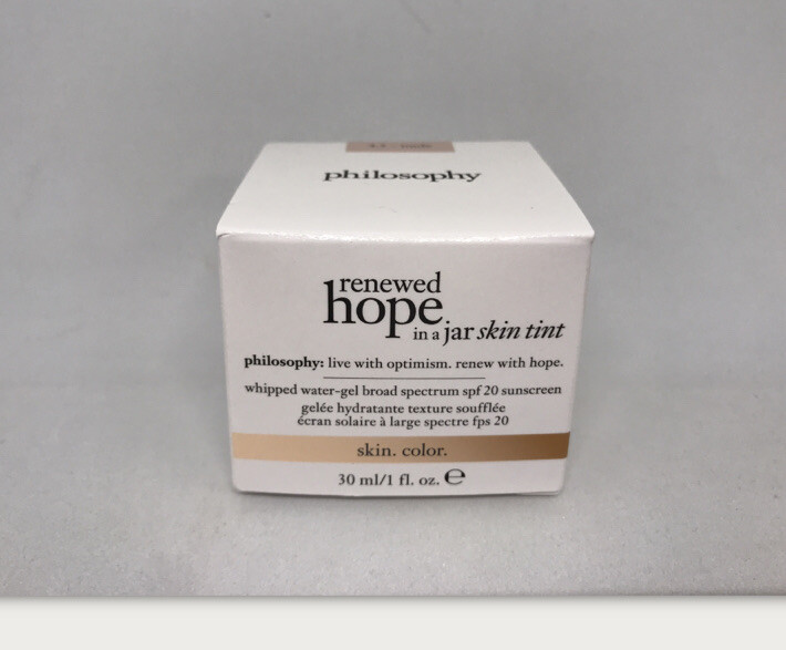 PHILOSOPHY RENEWED HOPE IN A JAR SKIN TINT TINTED MOISTURIZER 4.5 NUDE 1 OZ