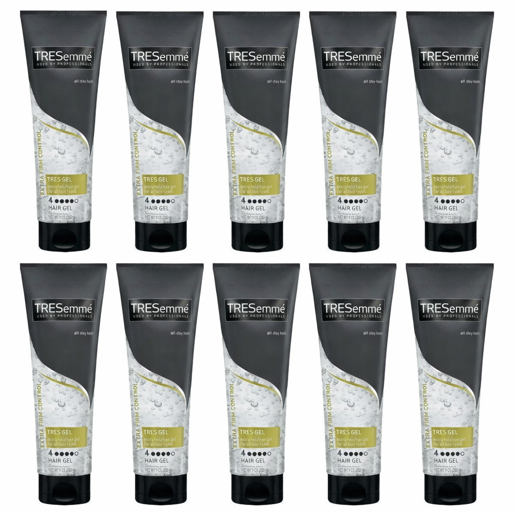 TRESemmé TRES Two Extra Firm Control Hair Gel 9 oz Pack of 10 Salon Styling Gel