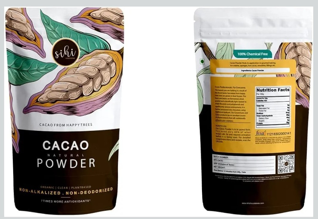 Premium Non-Alkalised Organic Vegan Raw Cacao Powder, 150g