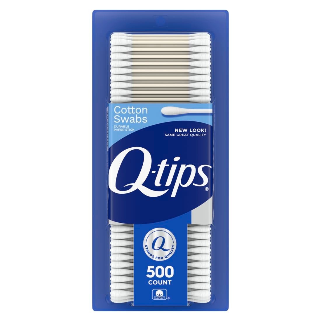 Q-tips Cotton Swabs Original For Home First Aid and Beauty 100% Cotton 500 .